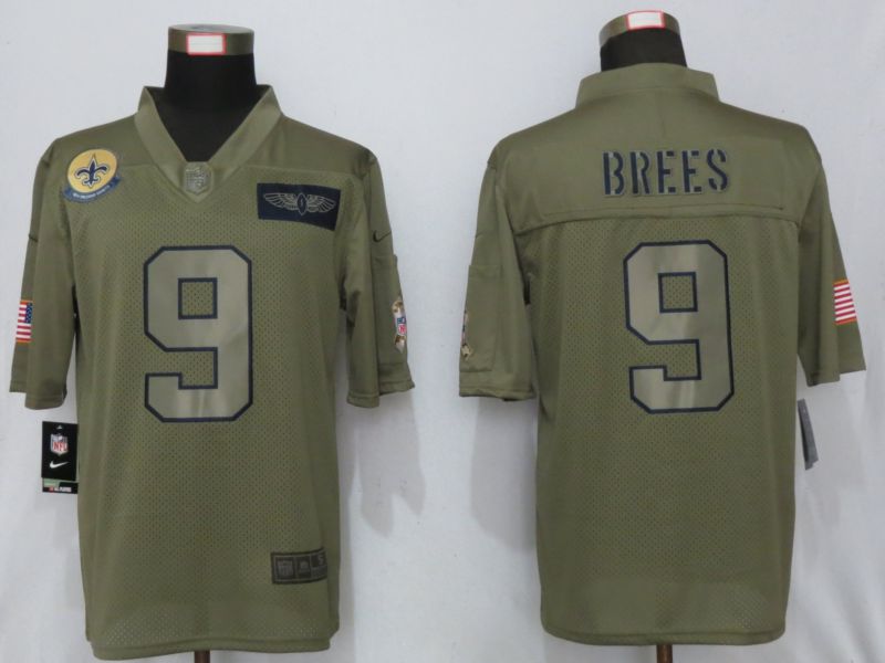 Men New Orleans Saints #9 Brees Nike Camo 2019 Salute to Service Limited NFL Jerseys